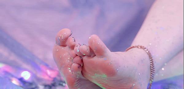  candy and glitter foot fetish close up compilation video free foot fetish porn video